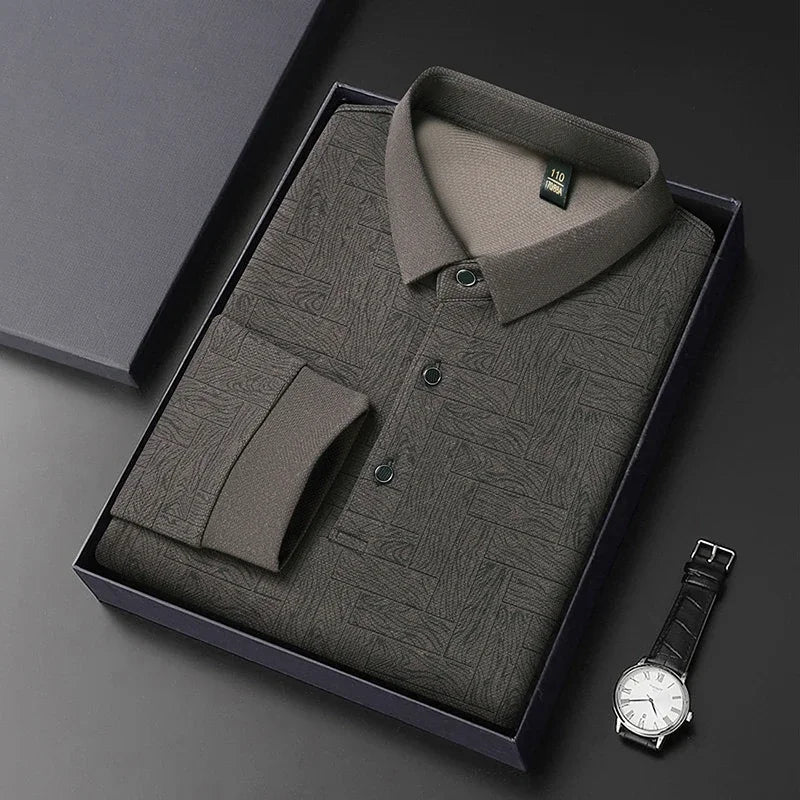 The Printeez Sun-Shield Print Wrinkle-Free Greenn Polo