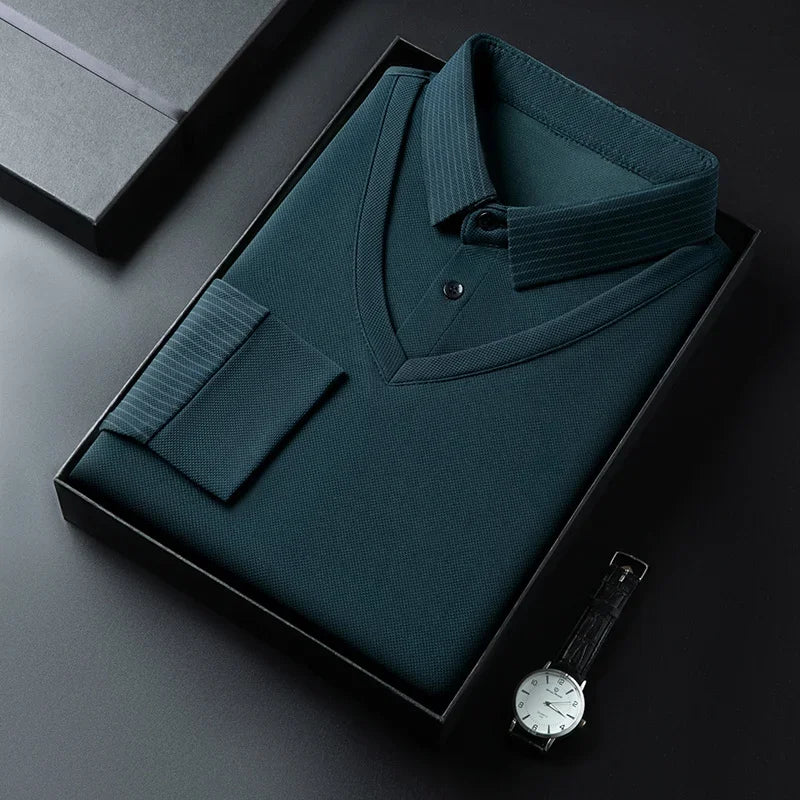 The Printeez Contrast Flex Zero Wrinkles D Polo