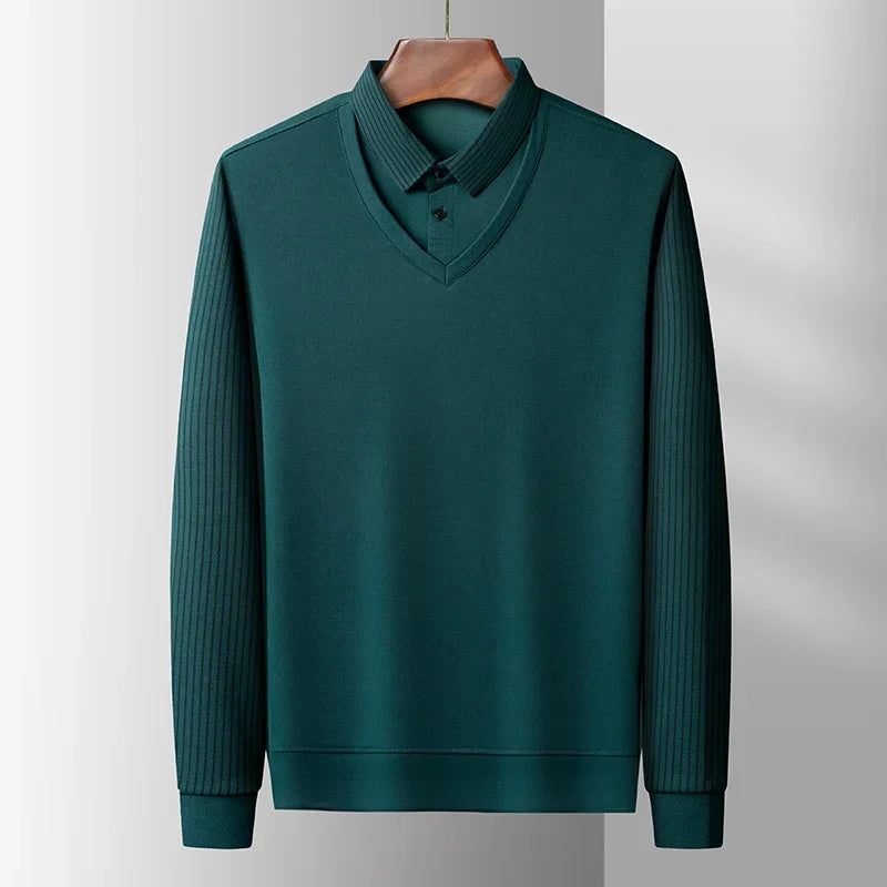 The Printeez Contrast Flex Zero Wrinkles Dark  Polo