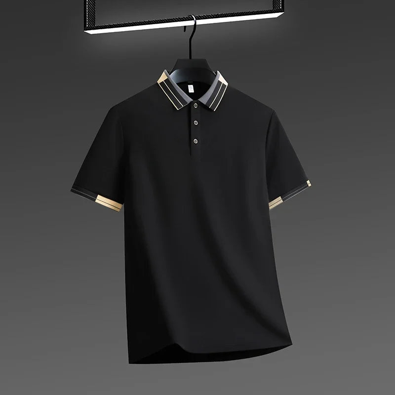 The Printeez Crisp Summer Short Sleeved Versatile Blacke Polo