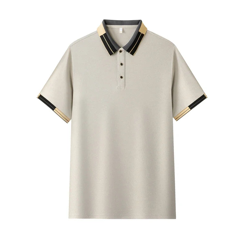 The Printeez Crisp Summer Short Sleeved Versatile Grey Polo