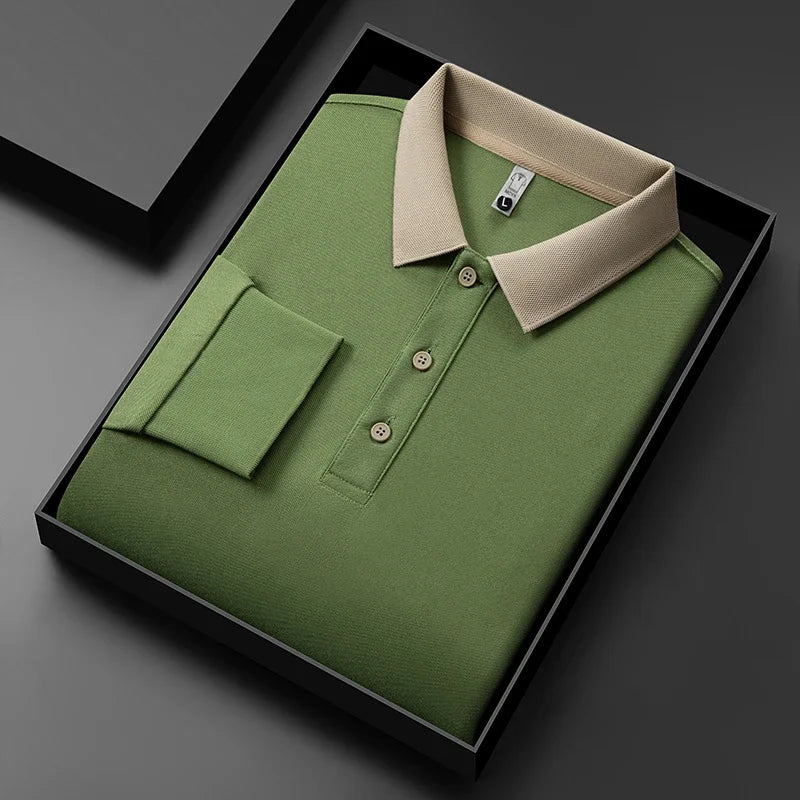 The Printeez Everwear Knit Polo Solid Color Comfortable Four Seasons Green Polo