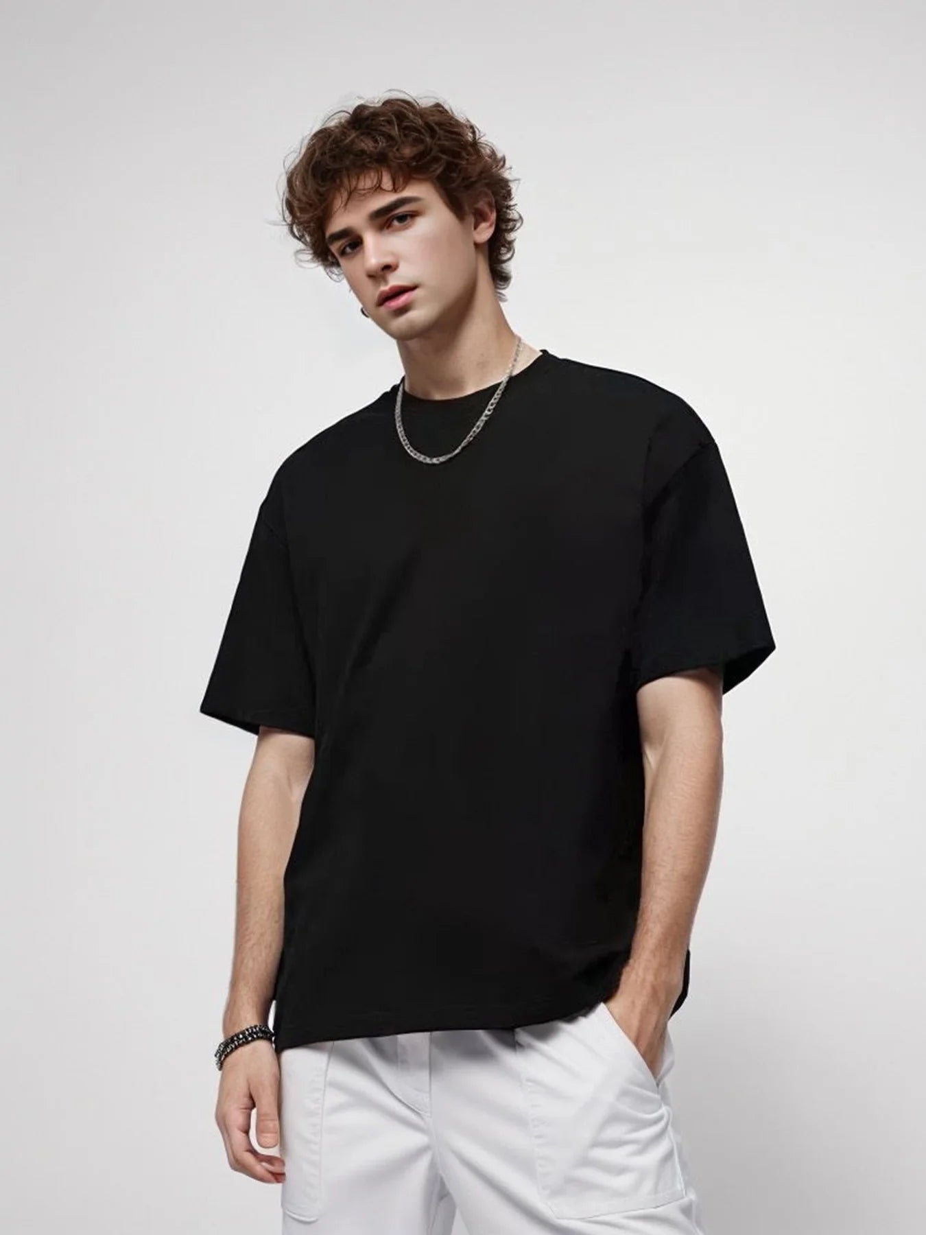 The Printeez Gen Z Trend Knit Black Couple  Tee