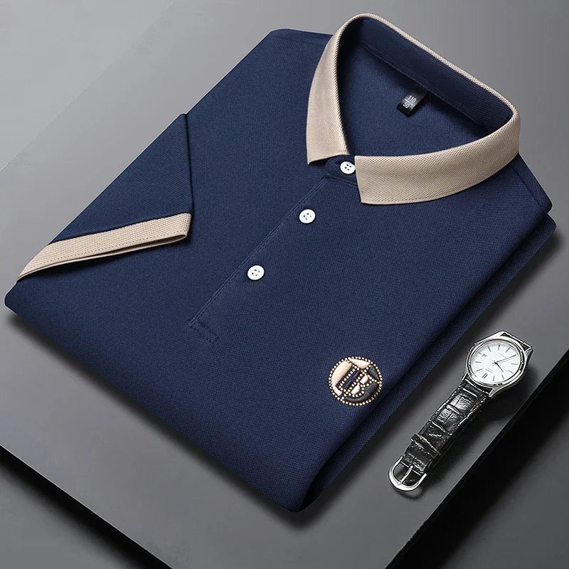 The Printeez Riviera Embroidered Polo Leisure Blue Polo