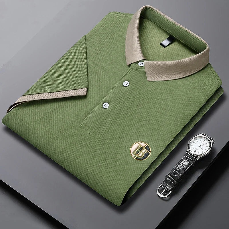 The Printeez Riviera Embroidered Polo Leisure Green Polo