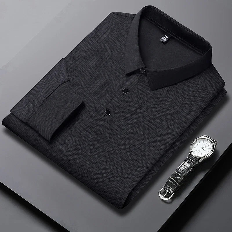 The Printeez Solid Canvas Polo Fashionable Versatile BLack Top