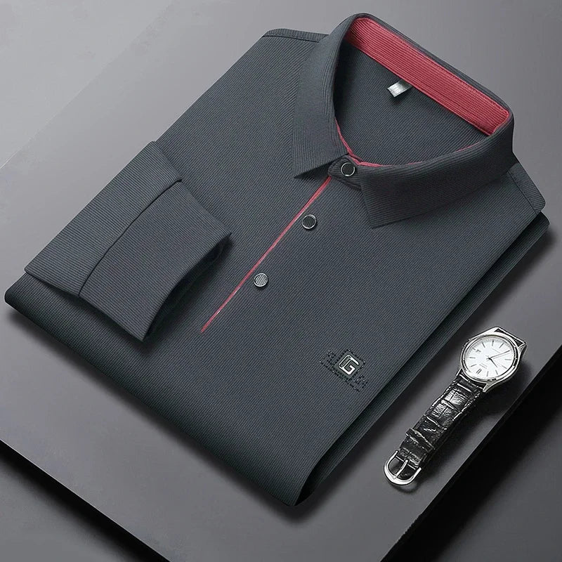 The Printeez Summer Breathable Trend Shield Black Polo