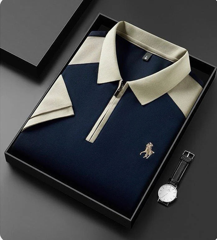 The Printeez Classic Denim Blue Heritage Polo