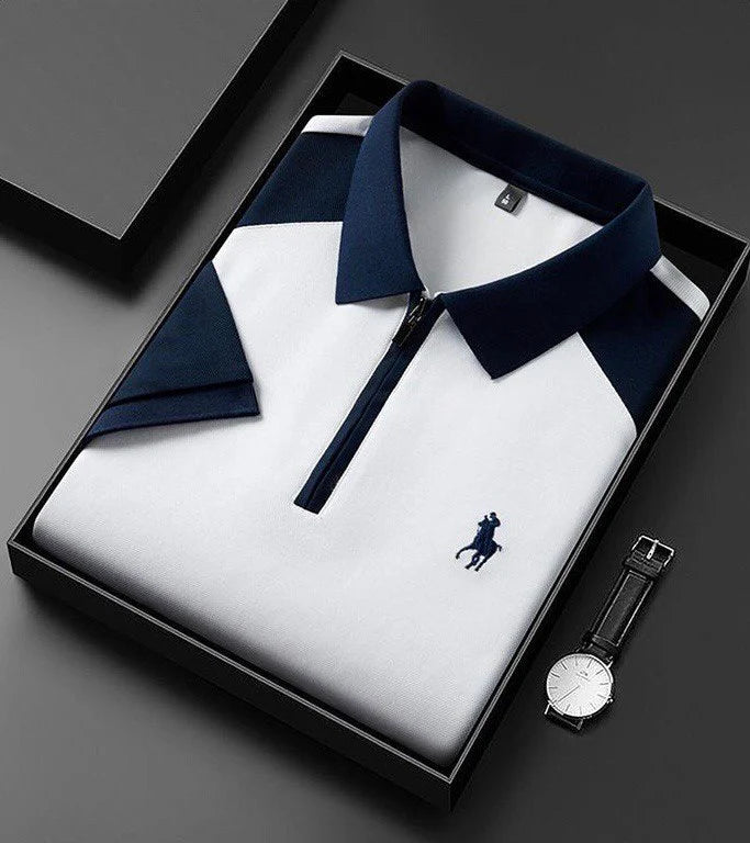 The Printeez Classic Denim Blue Heritage Polo