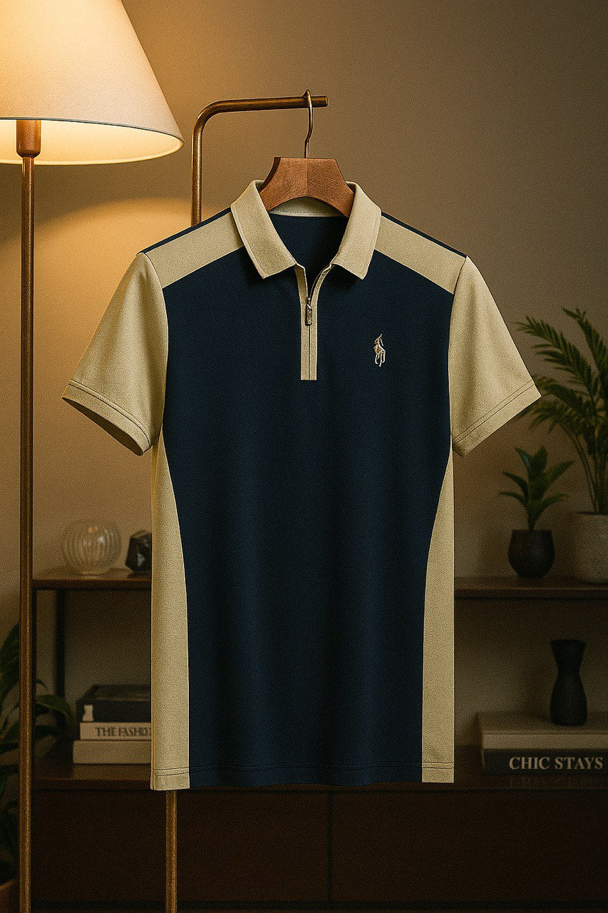 The Printeez Classic Denim Blue Heritage Polo