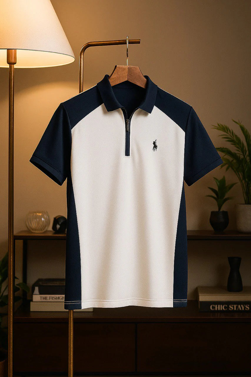 The Printeez Classic Denim Blue Heritage Polo